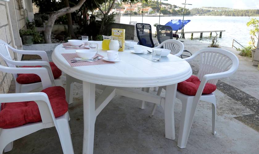 Table on front terrace